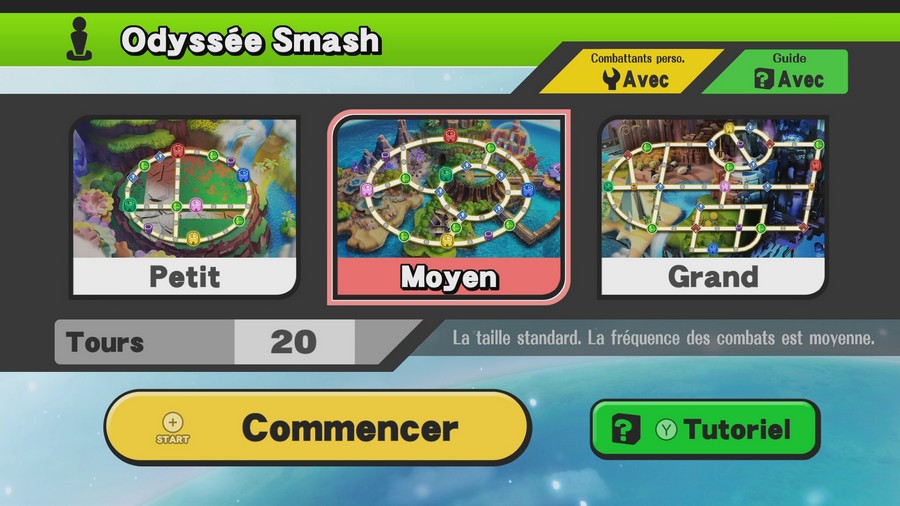 menu de Smash Bros