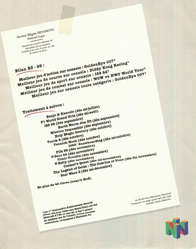 L'ordonnance du Dr Miamoto après l'E3 1998