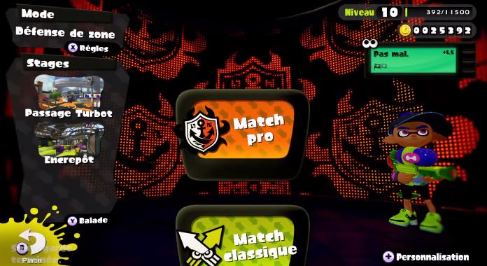 Splatoon : Match pro