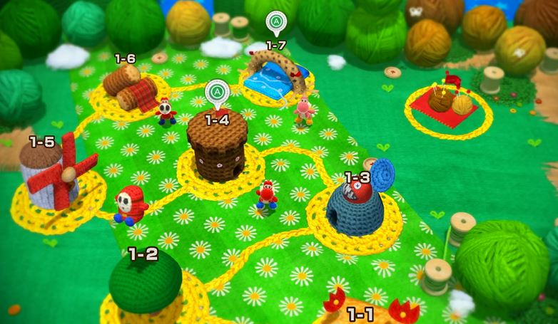 World 1 de Yoshi's Woolly World