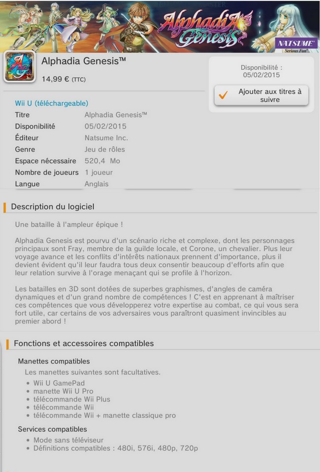 fiche eshop de <a data-cke-saved-href='/fiche-4501_alphadia_genesis.htm' href='/fiche-4501_alphadia_genesis.htm' >