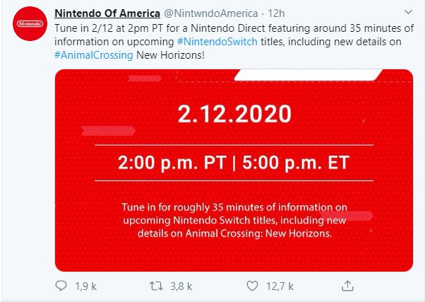 Nintendo Direct : une fausse annonce met feu à Twitter - Nintendo -Master