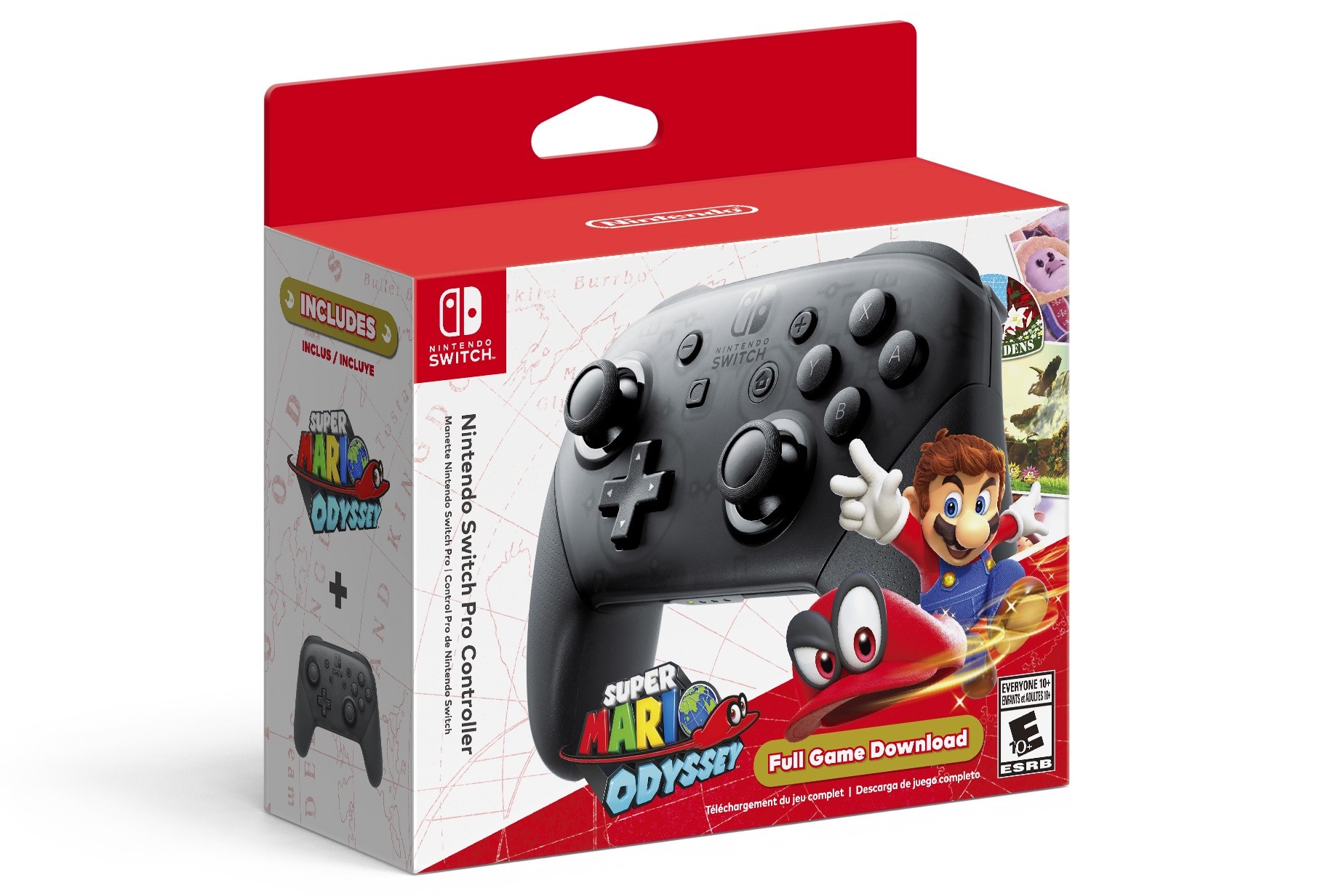 Une manette Switch Pro vendue en bundle avec un code de Super Mario Odyssey  - Nintendo Switch - Nintendo-Master
