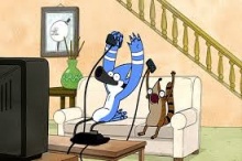 Jaquette Regular Show : Mordecaï and Rigby in 8-bit Land