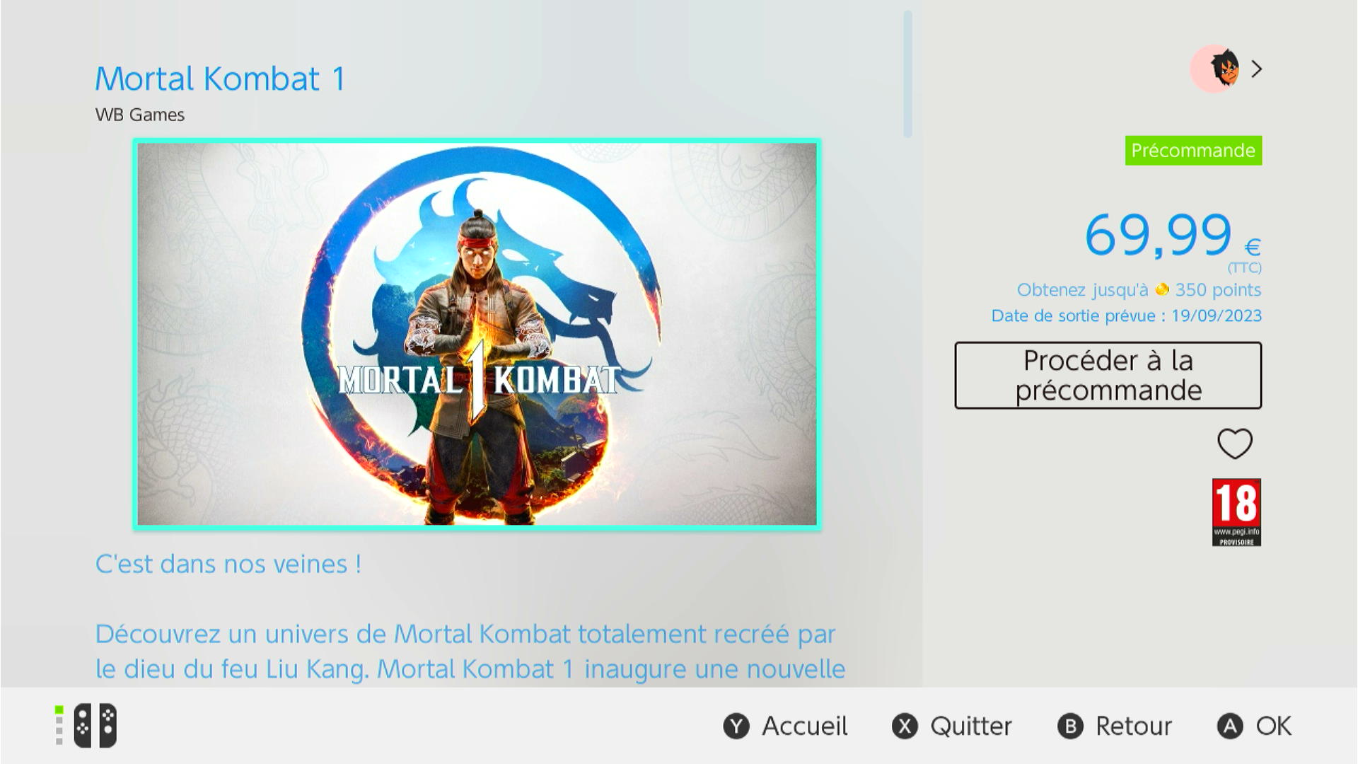 Mortal Kombat débarque en septembre sur PC, Playstation, Xbox et Nintendo Switch - Prix, poids eShop et détails Nintendo Switch - Nintendo-Master