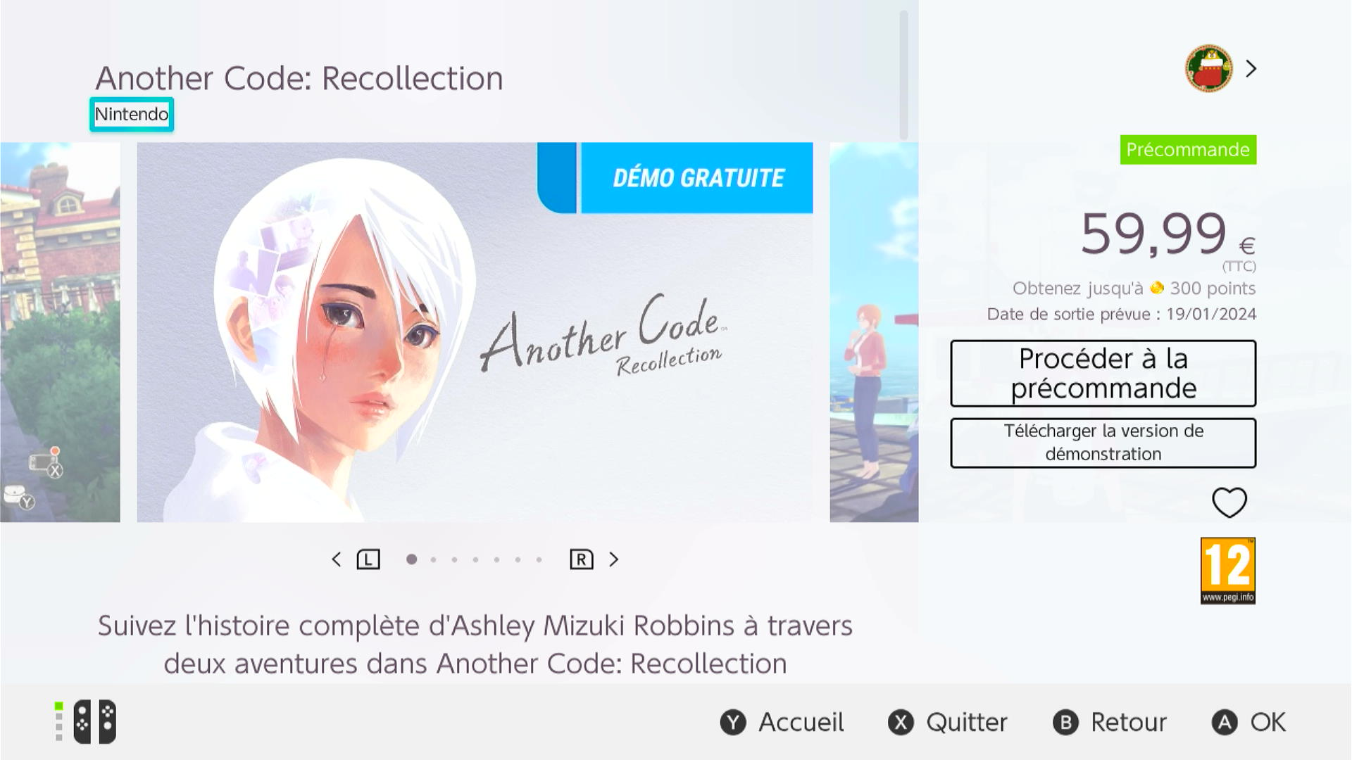 Another Code: Recollection : démo disponible sur Nintendo Switch - Aperçu  et premières impressions - Nintendo Switch - Nintendo-Master