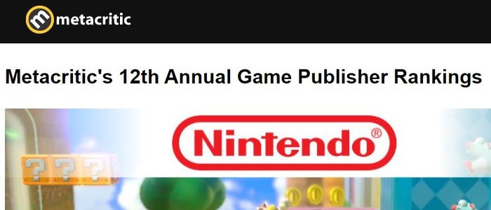 Metacritic's 12th Annual Game Publisher Rankings
