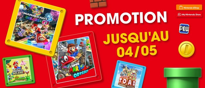 Mario Kart 8 Deluxe, Super Mario Odyssey Quatre nouveaux jeux Super Mario  en promo sur Nintendo Switch - Nintendo Switch - Nintendo-Master