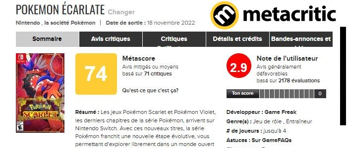 Pokémon Écarlate/Violet, c'est 10 millions de ventes en seulement 3 jours