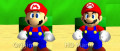 Image Comparaison Super Mario 64 original vs Super Mario 64 HD 