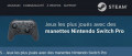 Image Découvrez la liste des jeux les plus joués sur Steam avec une manette Nintendo Switch Pro