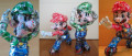 Image Mario et Luigi superbement recyclés à base de canettes par l'artiste japonais Makaon