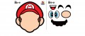 Image Pour le nouvel an,  téléchargez et imprimez une version Mario du jeu traditionnel japonais,  Fukuwarai