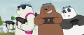 Image We Bare Bears : les trois ours font la publicité  d'Arms et de Splatoon 2