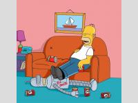 Homer et Bender dorment