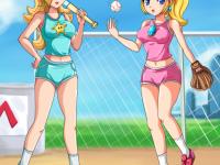 Harmonie et Peach au Baseball