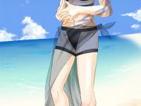 Hinata à la plage