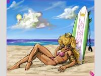 peach sur la plage