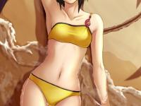 Shizune en bikini jaune