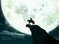 Link and the moon