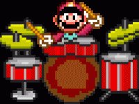 Mario à la batterie