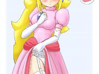 Peach montre sa jartelle